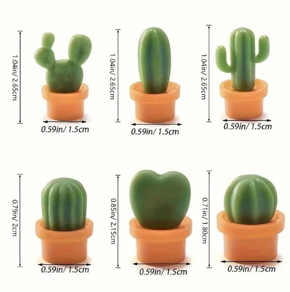 Conjunto de 6 ímanes Cactos